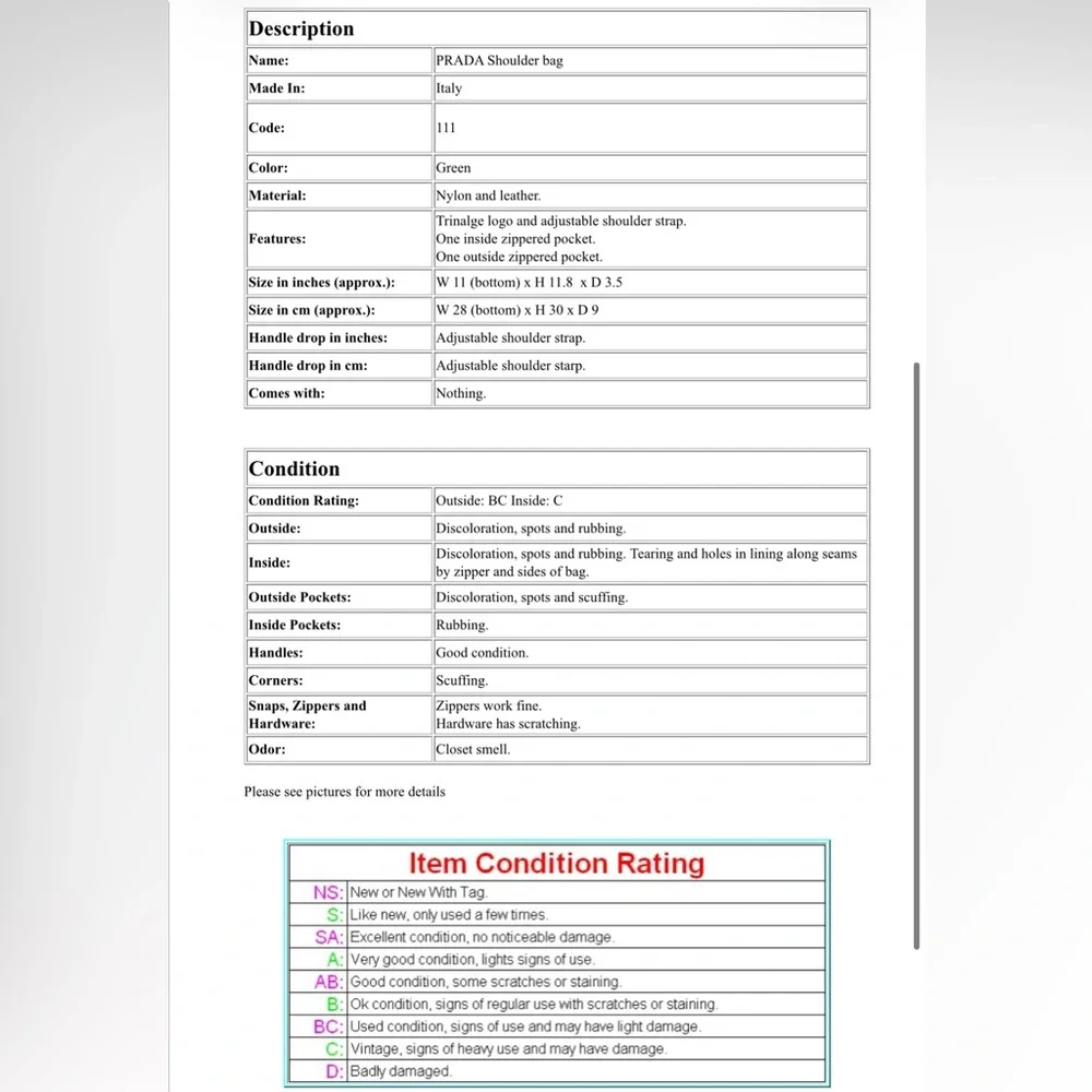 Prada Green Shoulder Bag - Picture 16 of 16